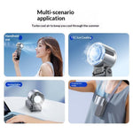 3-in-1 TEC Cooling Fan – Handheld, Neck & Desktop Portable Fan with LED Display