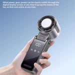 3-in-1 TEC Cooling Fan – Handheld, Neck & Desktop Portable Fan with LED Display