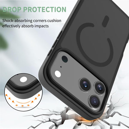 For iPhone 18 Pro Max / 17 Pro Max Case Compatible with MagSafe TPU Frame Acrylic Back Phone Cover Skin Touch