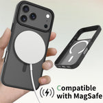 For iPhone 18 Pro Max / 17 Pro Max Case Compatible with MagSafe TPU Frame Acrylic Back Phone Cover Skin Touch