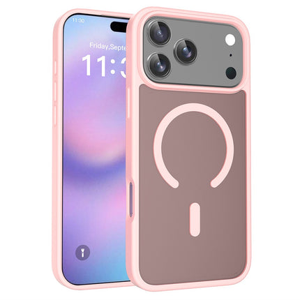 For iPhone 18 Pro Max / 17 Pro Max Case Compatible with MagSafe TPU Frame Acrylic Back Phone Cover Skin Touch