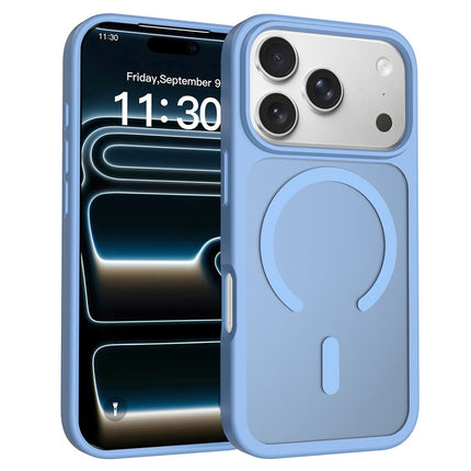 For iPhone 18 Pro Max / 17 Pro Max Case Compatible with MagSafe TPU Frame Acrylic Back Phone Cover Skin Touch