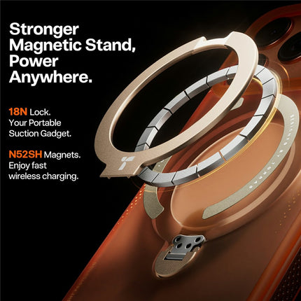 TORRAS Ostand Q3 Air Series For iPhone 17 Pro Max Case with Kickstand Compatible with MagSafe Shockproof PC + TPU Phone Cover