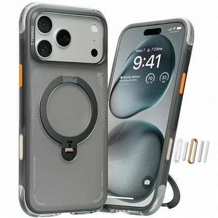 TORRAS Ostand Q3 Air Series For iPhone 17 Pro Max Case with Kickstand Compatible with MagSafe Shockproof PC + TPU Phone Cover