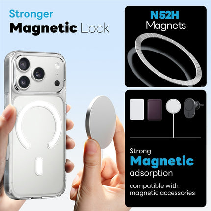 NORTHJO 5 in 1 Set for iPhone 17 Pro Magnetic Case PC + TPU Phone Cover with 2 Front Screen Protector + 2 Lens Film