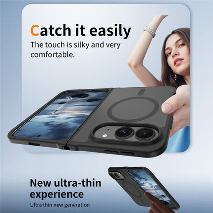 For iPhone Duo Magnetic Case TPU Frame Acrylic Back Phone Cover Skin Touch