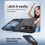 For iPhone Duo Magnetic Case TPU Frame Acrylic Back Phone Cover Skin Touch