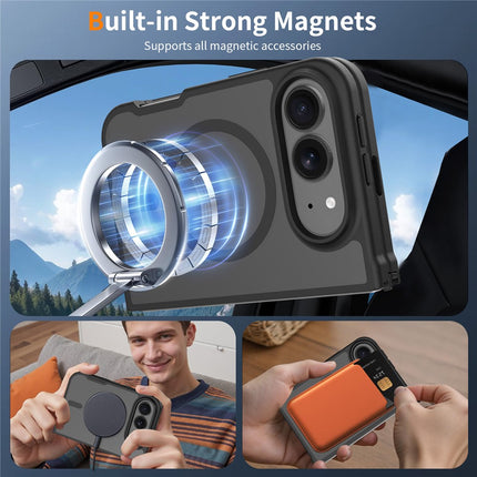 For iPhone Duo Magnetic Case TPU Frame Acrylic Back Phone Cover Skin Touch