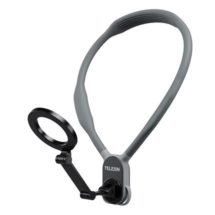 TELESIN MNM-001 For iPhone 12 / 13 / 14 / 15 / 16 Silicone Neck Mount Magnetic Selfie Stick Phone Neck Holder