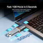 ESSAGER USB-A Male to USB-C Female OTG Adapter – 5A Fast Charging