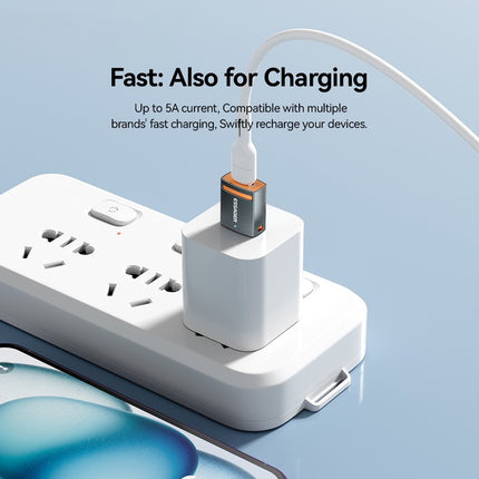 ESSAGER USB-A Male to USB-C Female OTG Adapter – 5A Fast Charging