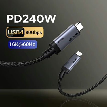 UGREEN L706 1m USB4 Gen4 USB-C Cable – 240W, 80Gbps, 16K 60Hz