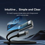 ESSAGER 2m 240W USB-C to USB-C Fast Charging Cable with Digital Display