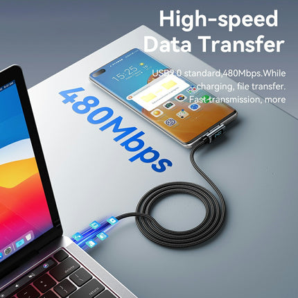 ESSAGER 2m 240W USB-C to USB-C Fast Charging Cable with Digital Display