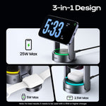 ESSAGER T50 Qi2.2 25W 3-in-1 Magnetic Wireless Charger with TEC Cooling