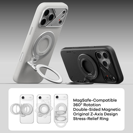 AULUMU G09 Magnetic Ring Stand – 360° Rotating Dual-Axis Phone Grip