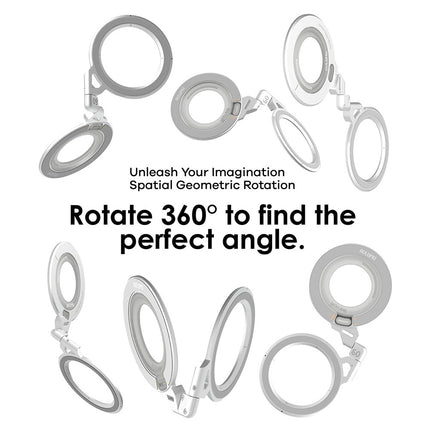 AULUMU G09 Magnetic Ring Stand – 360° Rotating Dual-Axis Phone Grip
