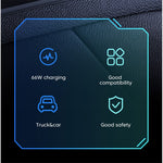 ESSAGER F689 66W Dual USB C + USB A 3 Ports Car Charger Phone Charging Adapter