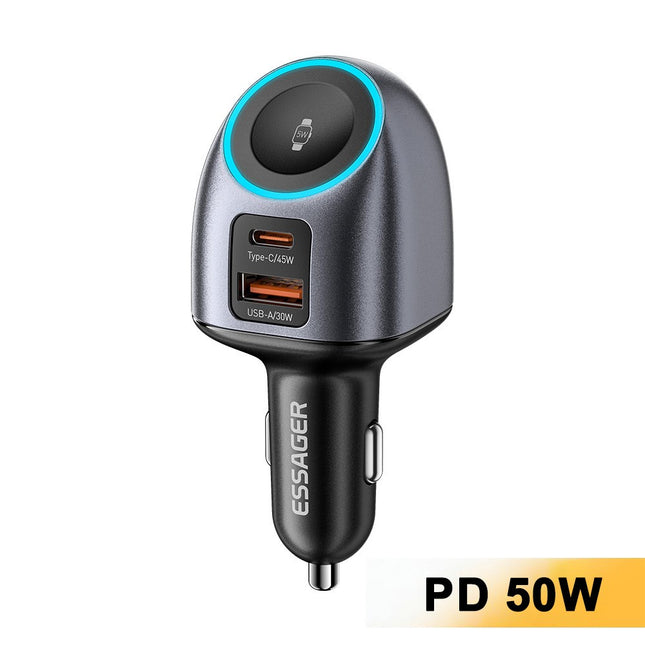 ESSAGER ES-CC31 50W Car Charger with USB-C, USB-A & Watch Charging