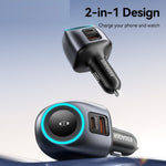 ESSAGER ES-CC31 50W Car Charger with USB-C, USB-A & Watch Charging