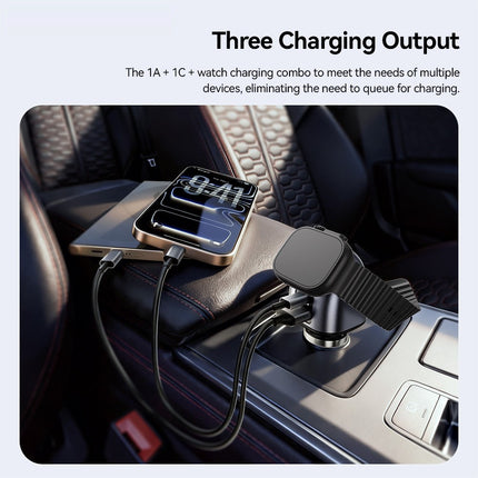 ESSAGER ES-CC31 50W Car Charger with USB-C, USB-A & Watch Charging