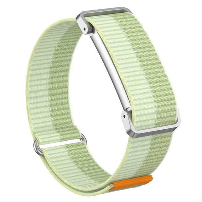 For Google Fitbit Air Nylon Loop Band Adjustable Magic Tape Replacement Watch Strap with Metal Protective Case