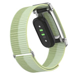 For Google Fitbit Air Nylon Loop Band Adjustable Magic Tape Replacement Watch Strap with Metal Protective Case