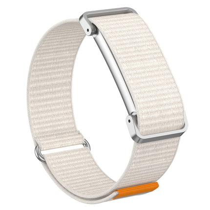 For Google Fitbit Air Nylon Loop Band Adjustable Magic Tape Replacement Watch Strap with Metal Protective Case