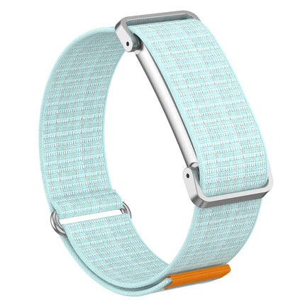 For Google Fitbit Air Nylon Loop Band Adjustable Magic Tape Replacement Watch Strap with Metal Protective Case
