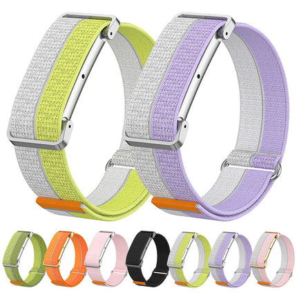 Google Fitbit Air Band Breathable Nylon Sport Loop Magic Tape Strap with Metal Protective Case