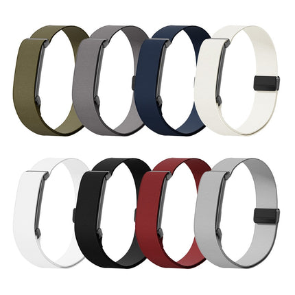 For Google Fitbit Air Nylon Strap Metal Frame Magnetic Buckle Elastic Sport Arm Band