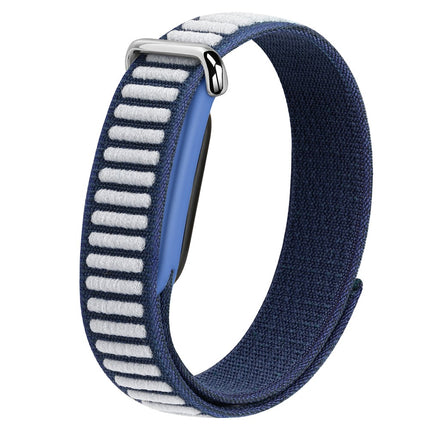 For Google Fitbit Air Watch Strap Woven Nylon Two-Tone Magic Tape Watch Band
