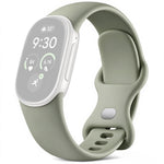 For Google Fitbit Edge Watch Band Silicone Wrist Strap with Figure Eight Buckle