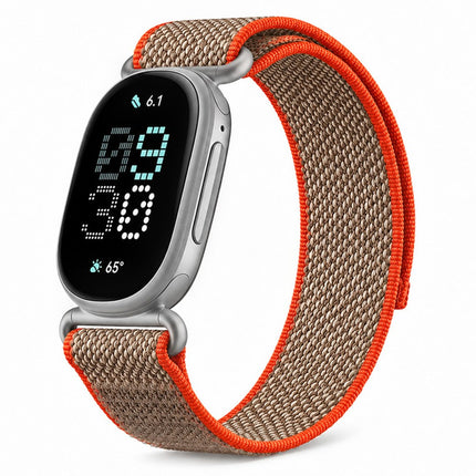 For Google Fitbit Edge Watch Band Magic Tape Nylon Woven Replacement Wrist Strap