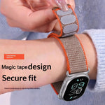 For Google Fitbit Edge Watch Band Magic Tape Nylon Woven Replacement Wrist Strap