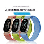 For Google Fitbit Edge Watch Band Magic Tape Nylon Woven Replacement Wrist Strap