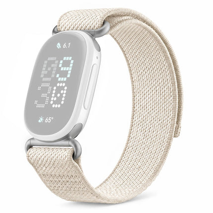For Google Fitbit Edge Watch Band Magic Tape Nylon Woven Replacement Wrist Strap