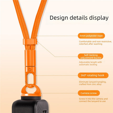21cm Hand Strap for Insta360 Luna Ultra Camera Adjustable Wrist Lanyard Anti-Lost Self-Locking Buckle Polyester Rope