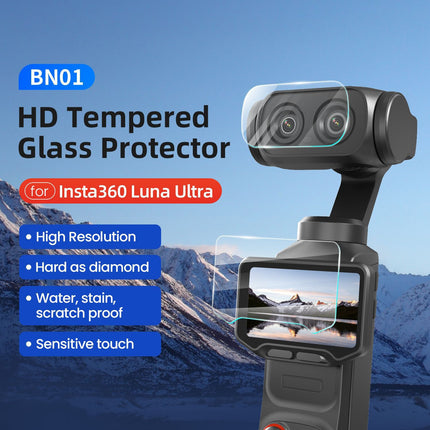 AMAGISN Insta360 Luna Ultra Screen & Lens Protector Kit – 2+2 Tempered Glass