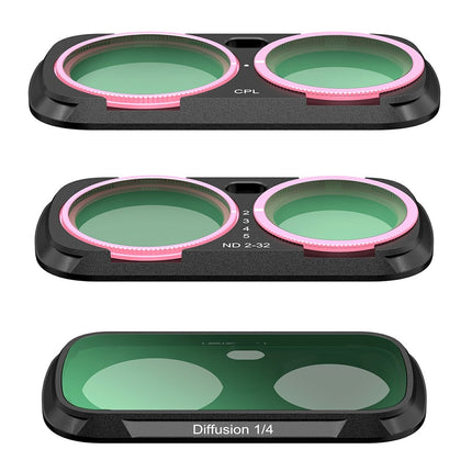 TELESIN Insta360 Luna Ultra CPL VND Black Diffusion 1/4 Filter Kit