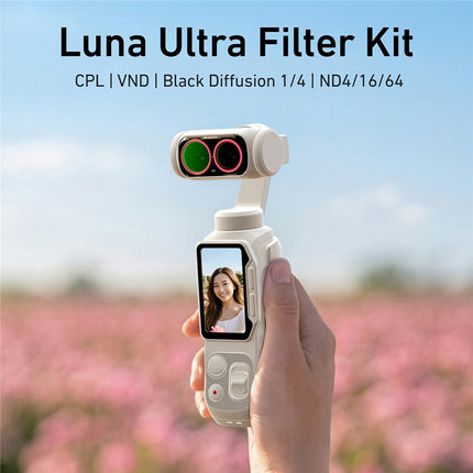 TELESIN Insta360 Luna Ultra CPL VND Black Diffusion 1/4 Filter Kit