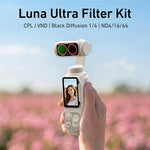 TELESIN Insta360 Luna Ultra CPL VND Black Diffusion 1/4 Filter Kit