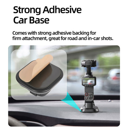 SUNNYLIFE LU-DZ267 Quick Release Adhesive Car Mount Base for Insta360 Luna Pro / Luna Ultra Plastic Camera Mount