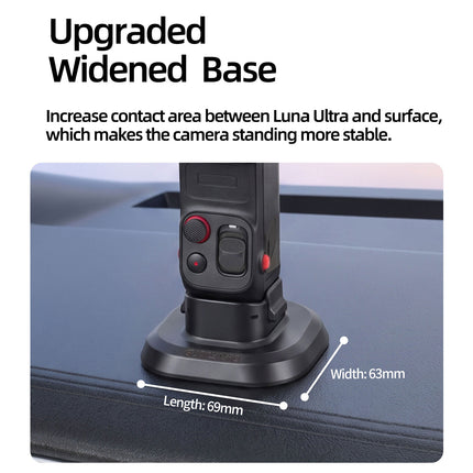 SUNNYLIFE LU-DZ267 Quick Release Adhesive Car Mount Base for Insta360 Luna Pro / Luna Ultra Plastic Camera Mount