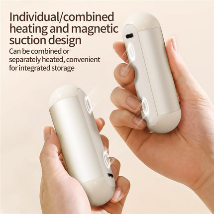 M2 2Pcs 3000mAh Magnetic Detachable Hand Warmer 3-Speed Adjustable Portable Heater