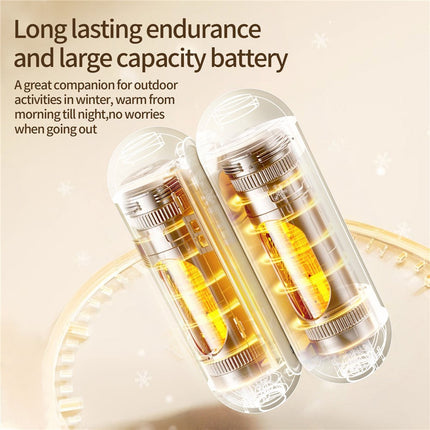 M2 2Pcs 3000mAh Magnetic Detachable Hand Warmer 3-Speed Adjustable Portable Heater