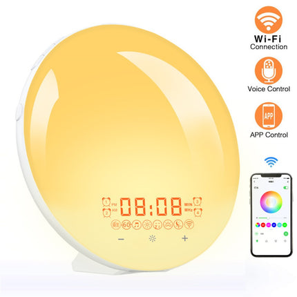 SH-01S WiFi Smart Wake-Up Light Alarm Clock – App & Voice Control