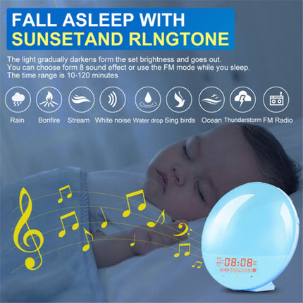 SH-01S WiFi Smart Wake-Up Light Alarm Clock – App & Voice Control
