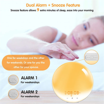 SH-01S WiFi Smart Wake-Up Light Alarm Clock – App & Voice Control