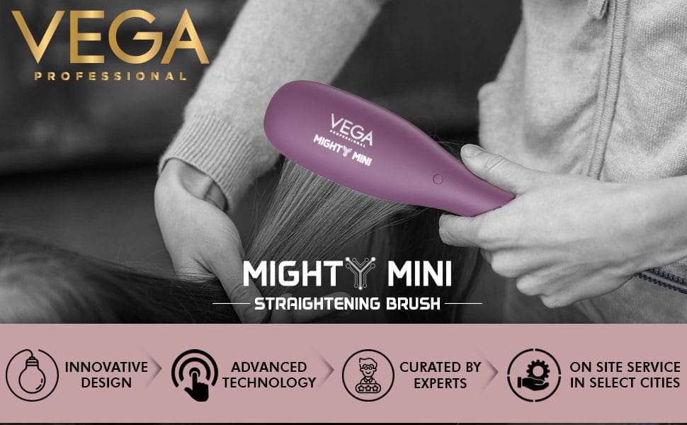 Vega Professional Mighty Mini Hair Straightener Brush